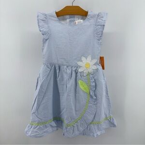 Gymboree Light Blue Seersucker Daisy Spring Easter Appliqué Girls' Dress